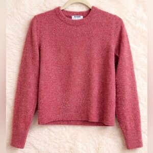 Old Navy Pink Fuzzy Sweater – Soft Eyelash Knit – Size Medium